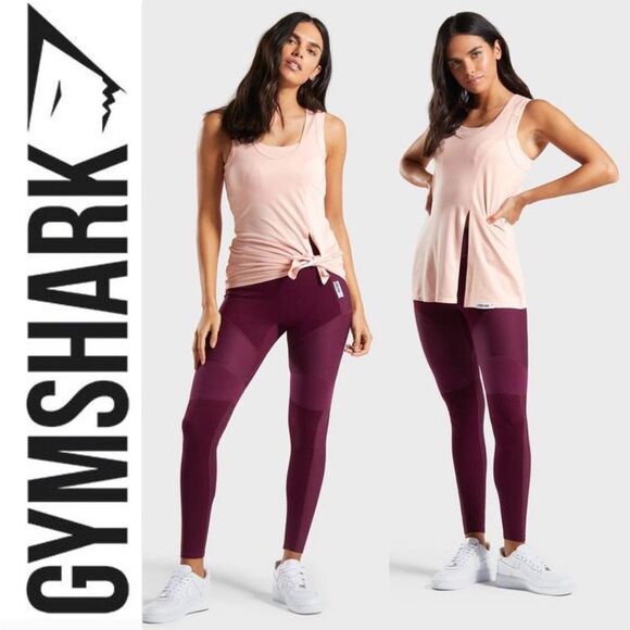 Gymshark TRUE TEXTURE Split Tie Pastel VEST Tank Top S Workout Yoga Gym Golf - Picture 2 of 13
